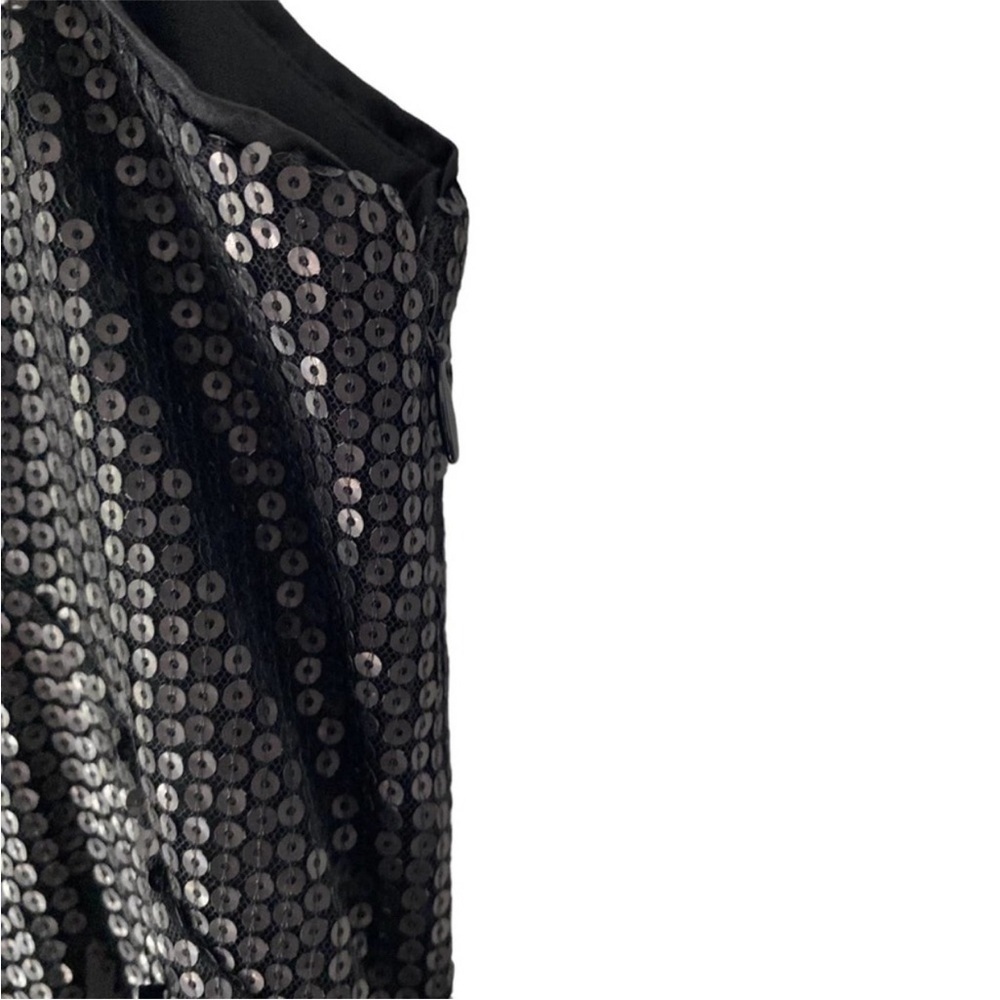 Jessica Simpson Sequin Feather Black Dress Party Cocktail size 10 NWTs - Picture 6 of 16